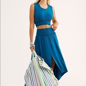 FREE PEOPLE Morningside Set turquoise blue M